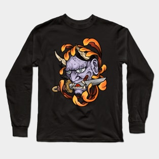 Floral demon mask Long Sleeve T-Shirt